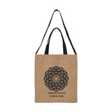 Canvas Tote Bag "Change how you see and see how you change" peru brown/Medium
