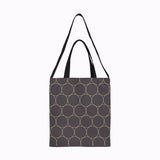 Canvas Tote Bag -  with gold circles /Graphit /Medium