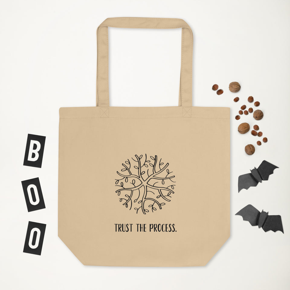 100% Organic cotton Tote Bag "Trust the Process" /oyster