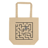 100% Organic cotton Tote Bag mouse in a maze /oyter