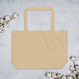 Large organic tote bag "Keep going Forward" /oyster
