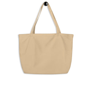Large 100% Organic cotton Tote bag "Grid of Life /oyster