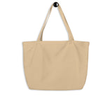 Large 100% organic cotton Tote Bag "Perfectly imperfect" black/oyster